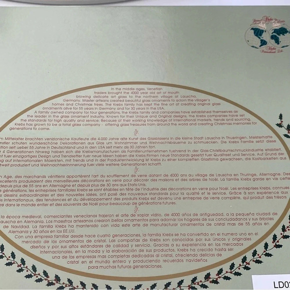 VTG Krebs Glass Christmas Hand painted Ornaments Girl Tree Snowball Boy New! - Picture 11 of 15